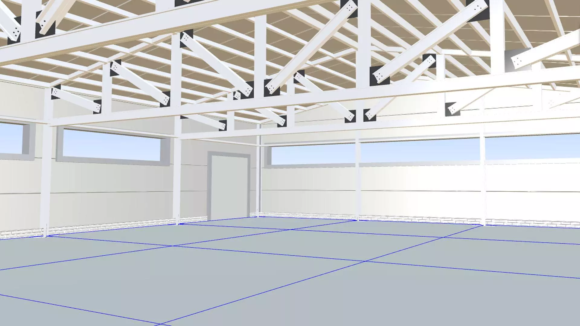 159. Prefabricated workshop 18x24x4 and warehouse 6x6x3 for the manufacture of antenna systems in Khimki, Russia