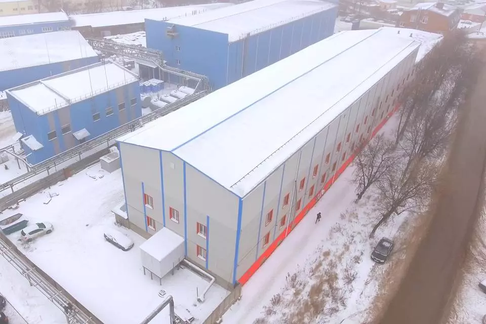 107. Pre-engineered roof extension 15 x 70 x 3.3 for the pharmaceutical factory in Tula, Russia