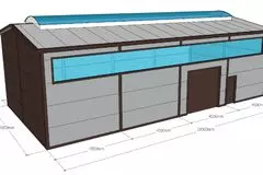 115. Pre-fabricated warehouse for storage of cable products 9 x 18 x 5 in Shatura, Russia