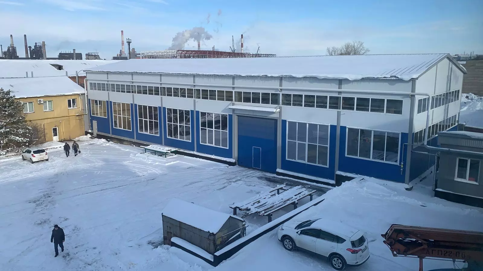 PK Vesta announces the completion of the assembly of a pre-engineered steel workshop 15.5W x 44L x 8H for the manufacture of metal structures in Magnitogorsk, Russia