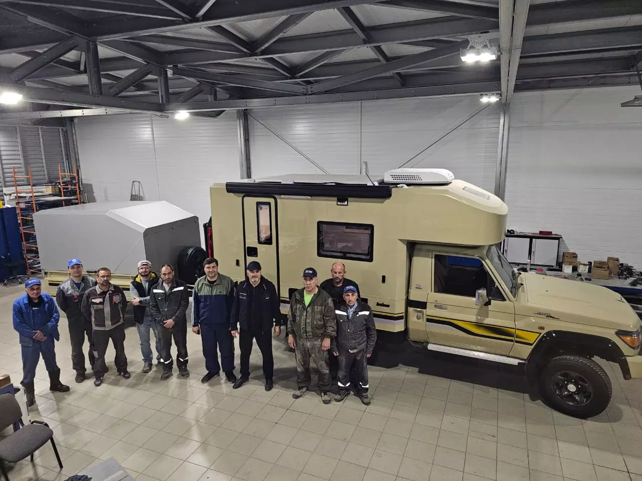 176. Pre-fabricated hangar 12W x 24L x 4H for storing boats in Omsk, Russia