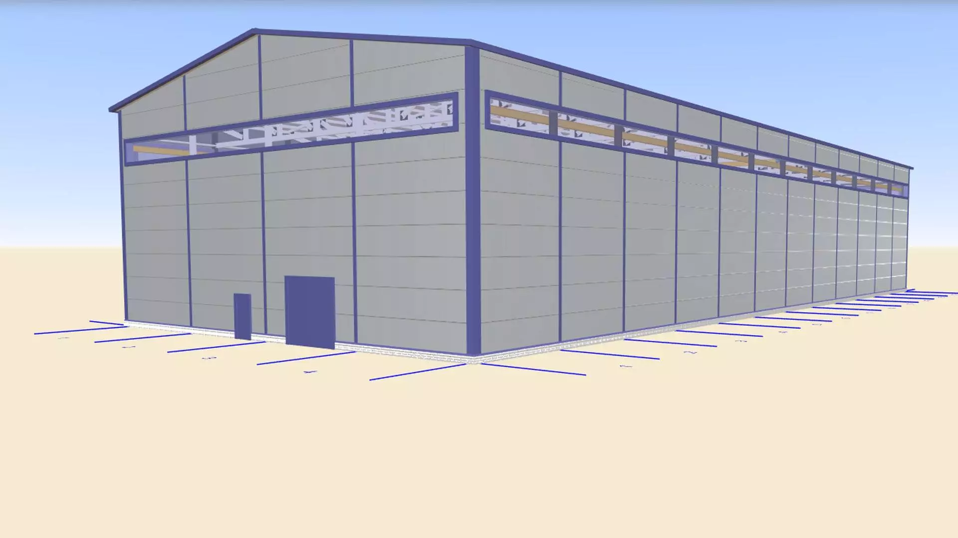 123. Prefabricated warehouse 24х60х10 for military plant in Tula, Russia