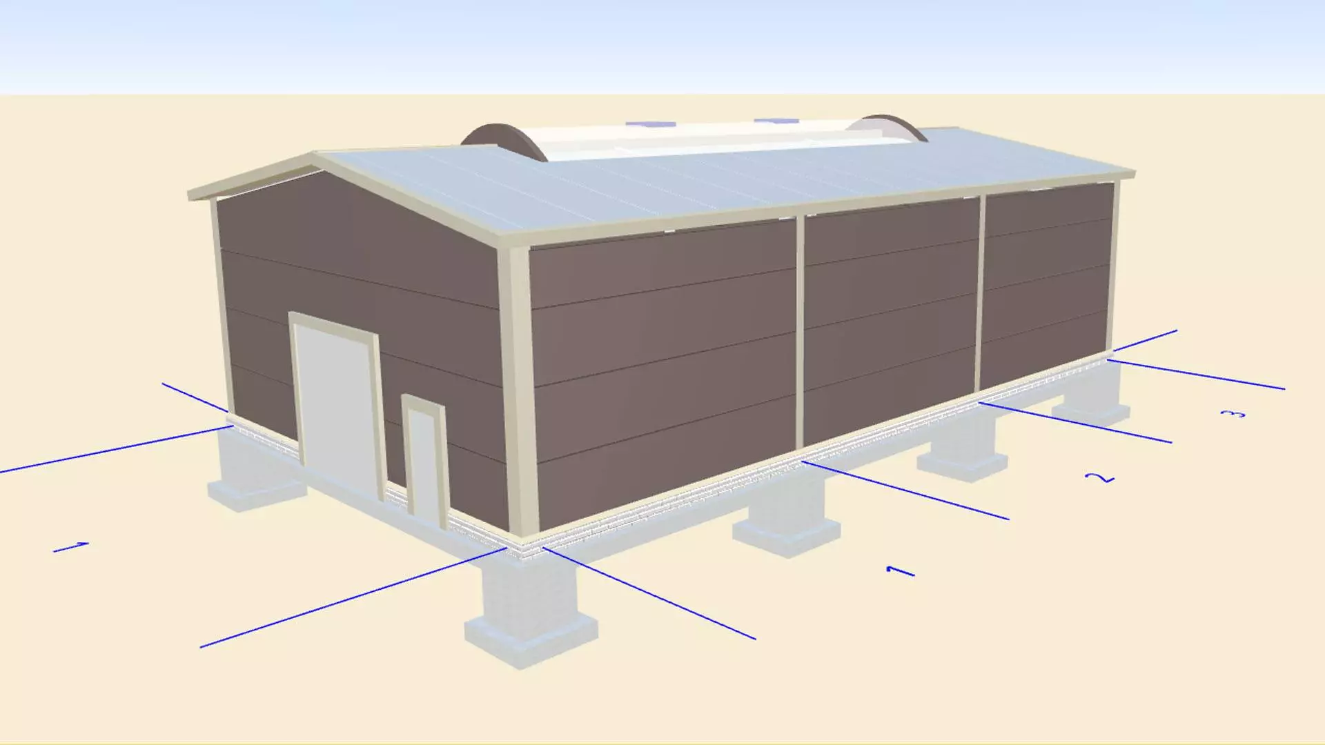 154. Pre-fabricated hangar 10 x 18 x 6 for storing boats and household equipment in Podolsk, Moscow region, Russia