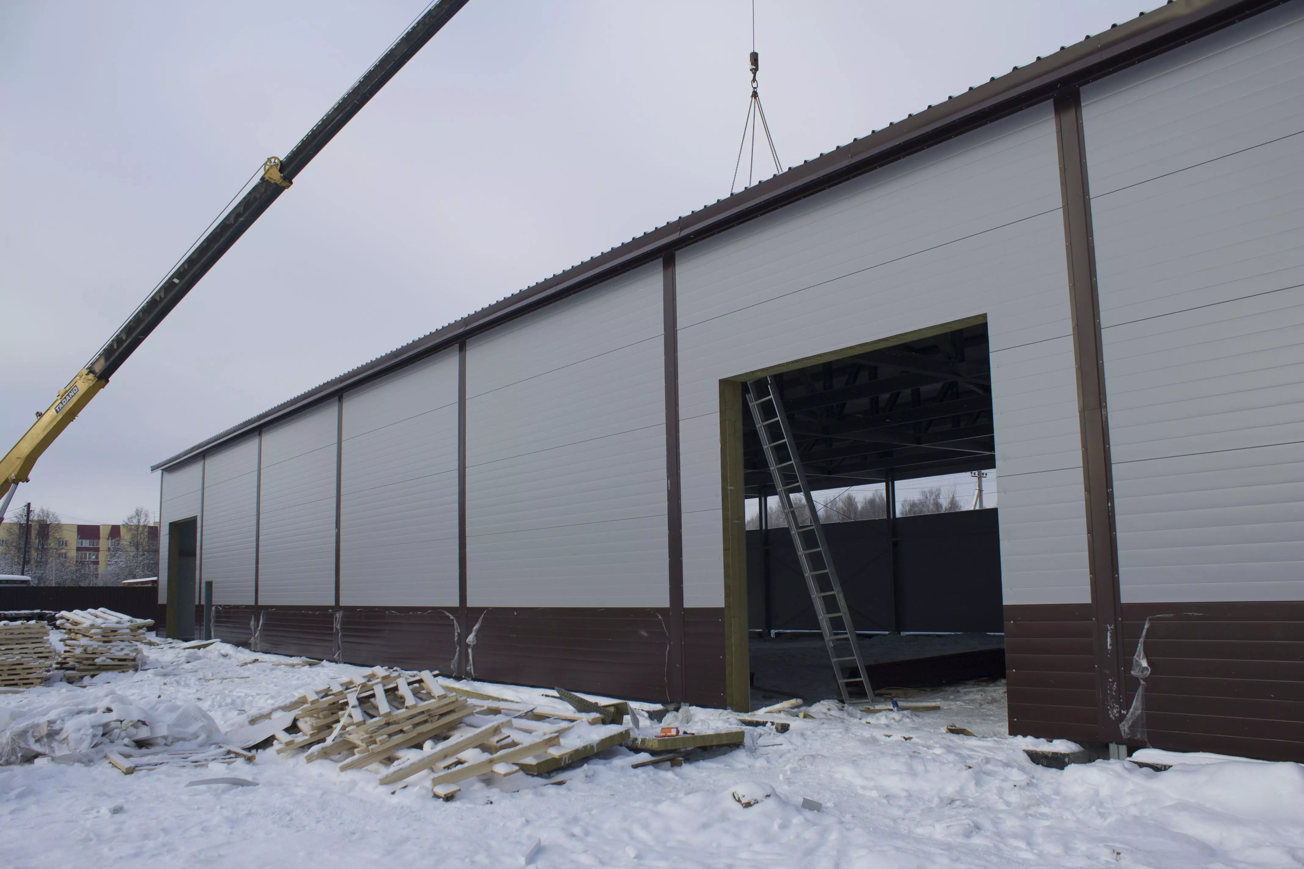71. Prefabricated workshop for the production of corrugated packaging 18х42х6 in Chekhov, Russia