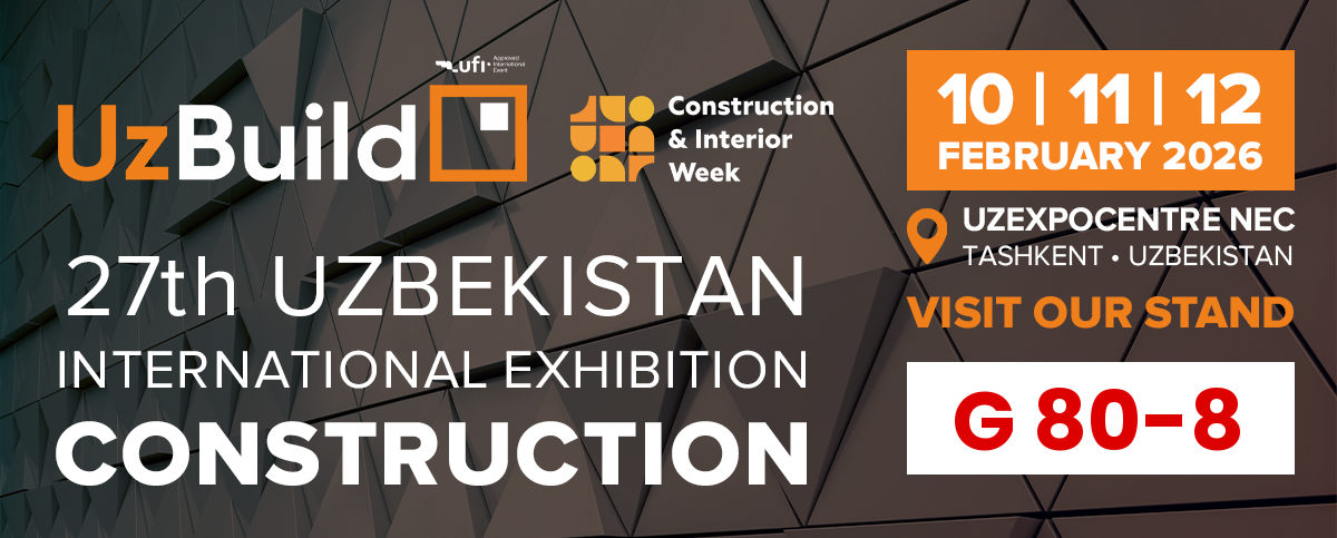 We invite clients and partners to the UzBUILD construction exhibition in Tashkent, Uzbekistan.