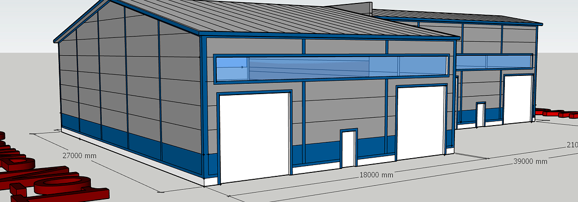 192. Pre-engineered warehouse 27/18W x 39L x 6H for rent in Domodedovo, Russia