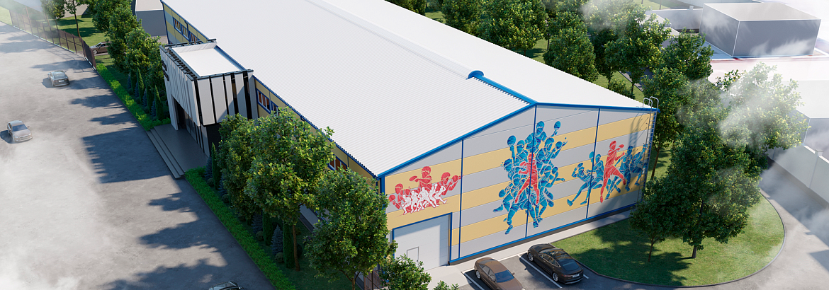 191. Pre-engineered sports hall 24W x 62L x 6H in Tashkent, Uzbekistan