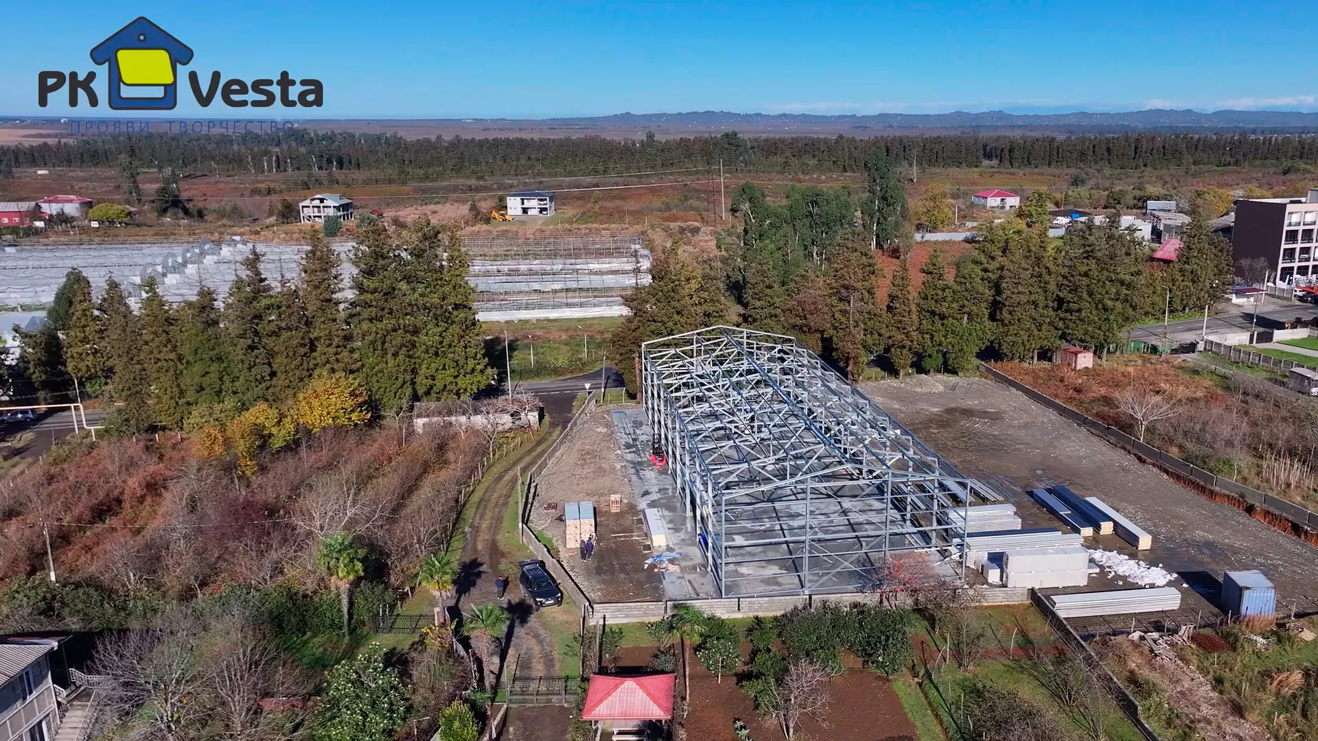 PK VESTA announces the completion of pre-engineered warehouse 18W x 54L x 6H (972 sq.m.) fully made out of light gauge steel framing, for a local farmer in Batumi, Georgia