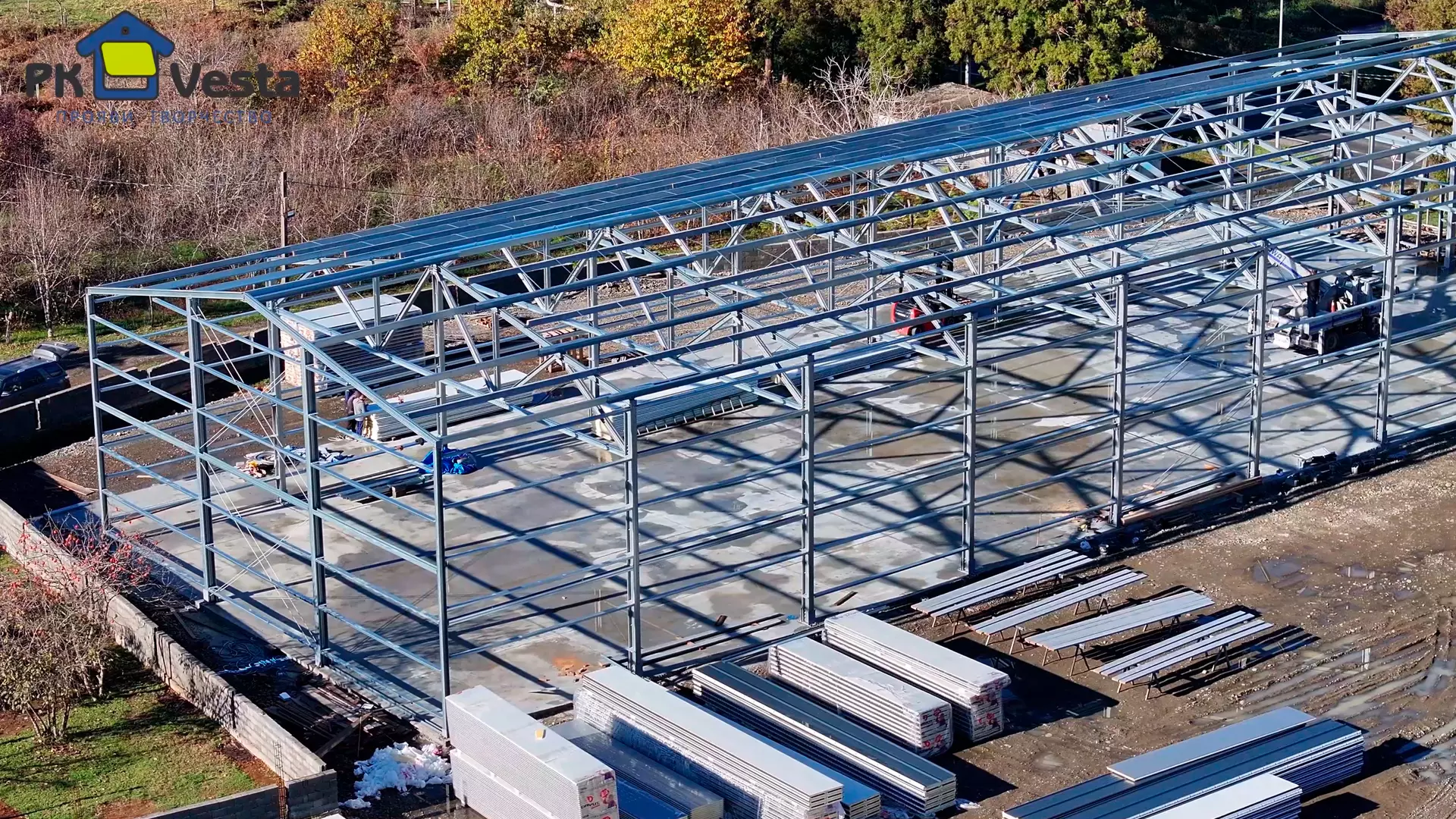 PK VESTA announces the completion of pre-engineered warehouse 18W x 54L x 6H (972 sq.m.) fully made out of light gauge steel framing, for a local farmer in Batumi, Georgia
