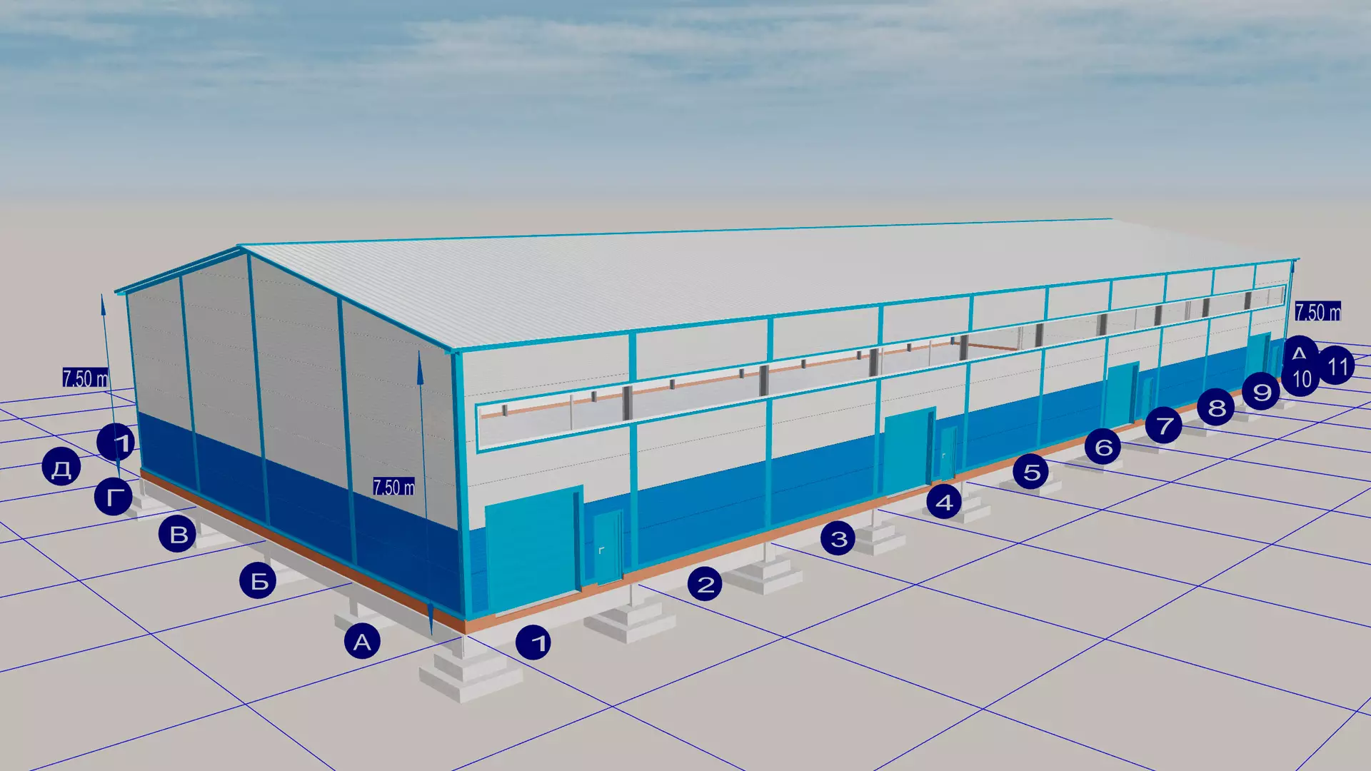 PK Vesta announces an order for a pre-engineered steel warehouse 24W x 60L x 6H out of LSF for rent in Domodedovo, Russia