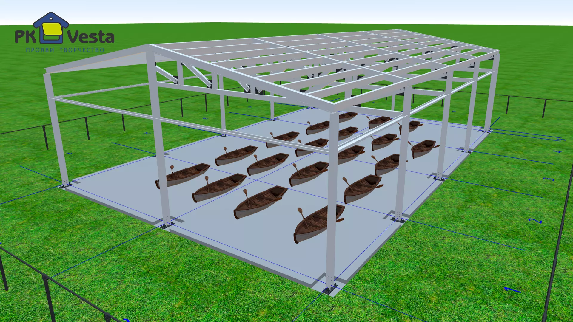PK VESTA announces an order for a pre-engineered hangar 16W x 26L x 4.7H made out of LSGF in Balashikha, Russia