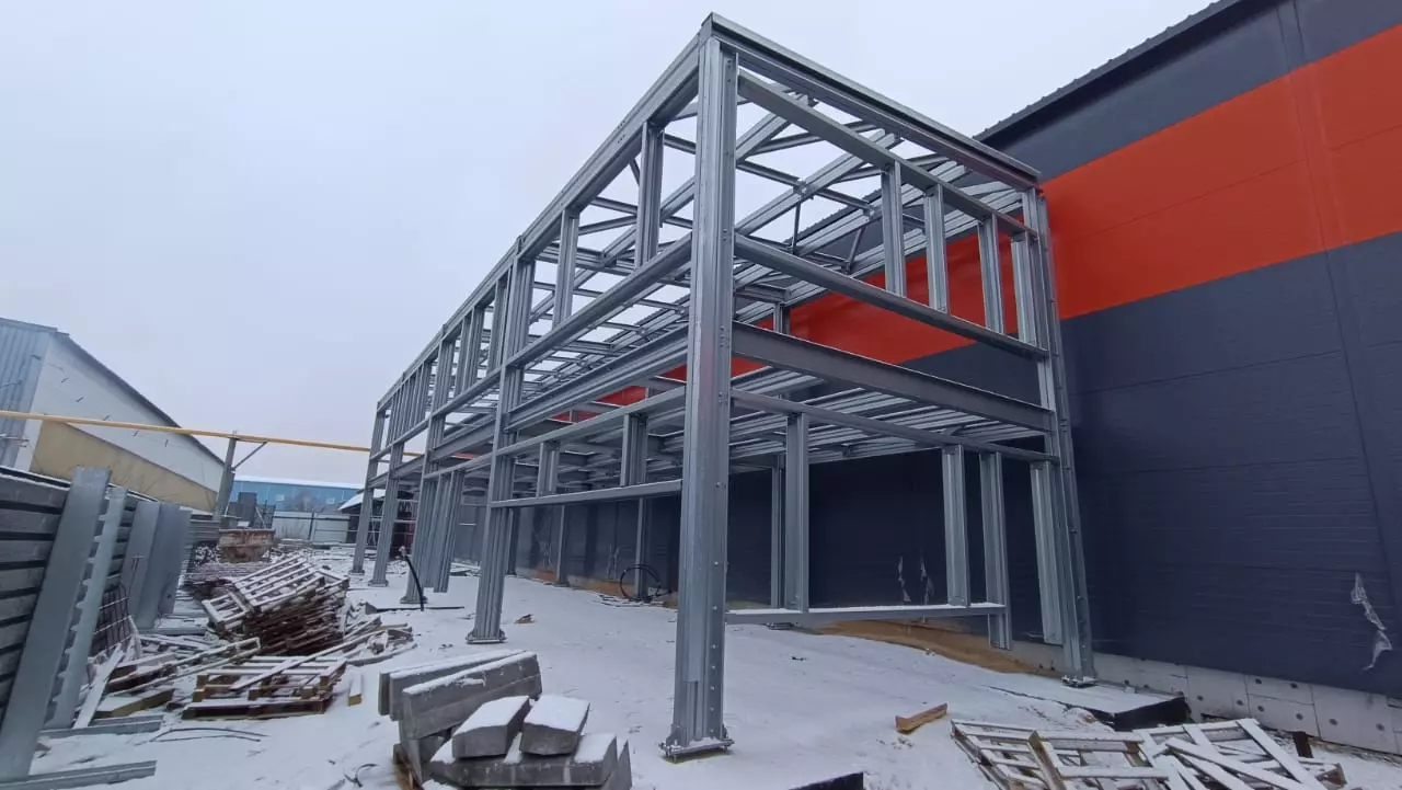 PK Vesta announces an order for a pre-engineered two-story office extension 8W x 24L x 3/2.6H out of LSF to an existing building in Tula, Russia