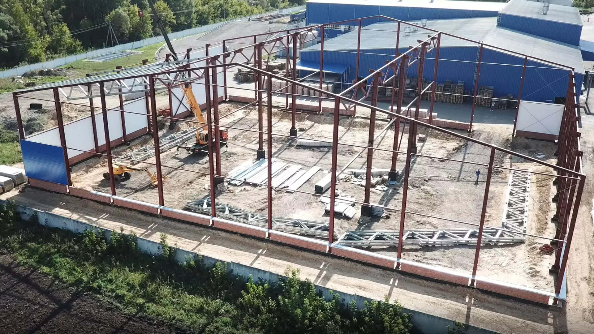 PK Vesta announces the completion of the installation of a prefabricated warehouse and a  processing center 48 x 60 x 10.2 for the production of concentrated juices near Lipetsk, Russia