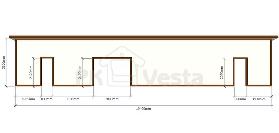 Sale of a new set of a modular building 7.14Shh19.4Dh3.6V from a warehouse - at half price!