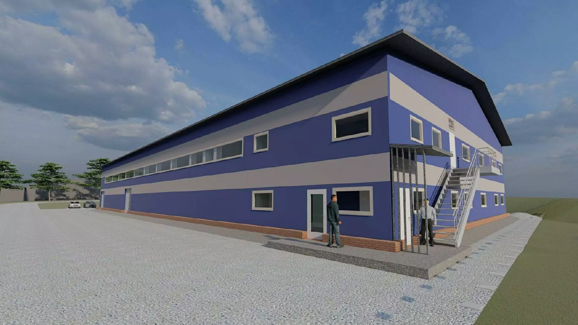Plant PK Vesta announces the order of a prefabricated steel warehouse 24x52x6 for storage of auto parts and electric motors in Ulyanovsk, Russia