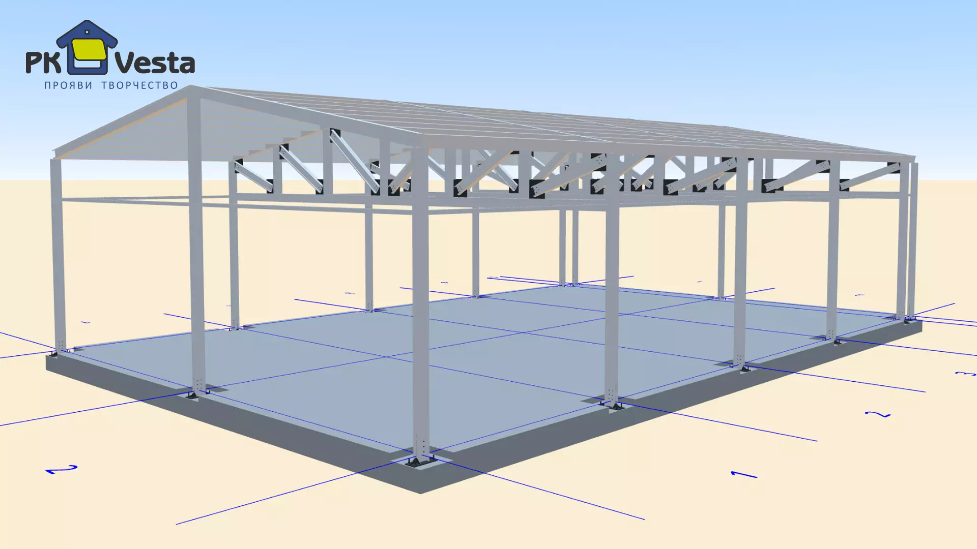 PK VESTA announces an order for a pre-engineered hangar 16W x 26L x 4.7H made out of LSGF in Balashikha, Russia