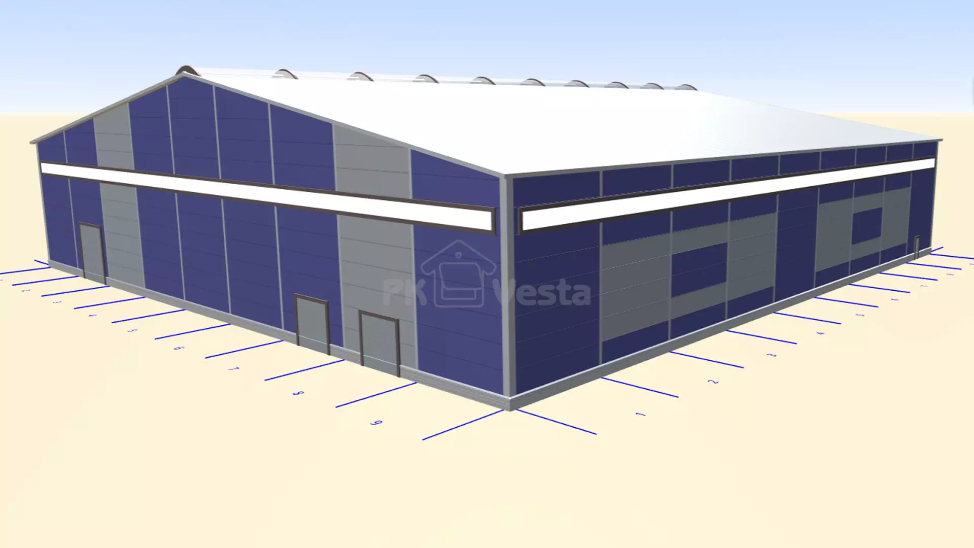PK VESTA announces the order of a pre-fabricated warehouse and processing center 54W x 54L x 10.2H (9m inside the wall) near Lipetsk, Russia