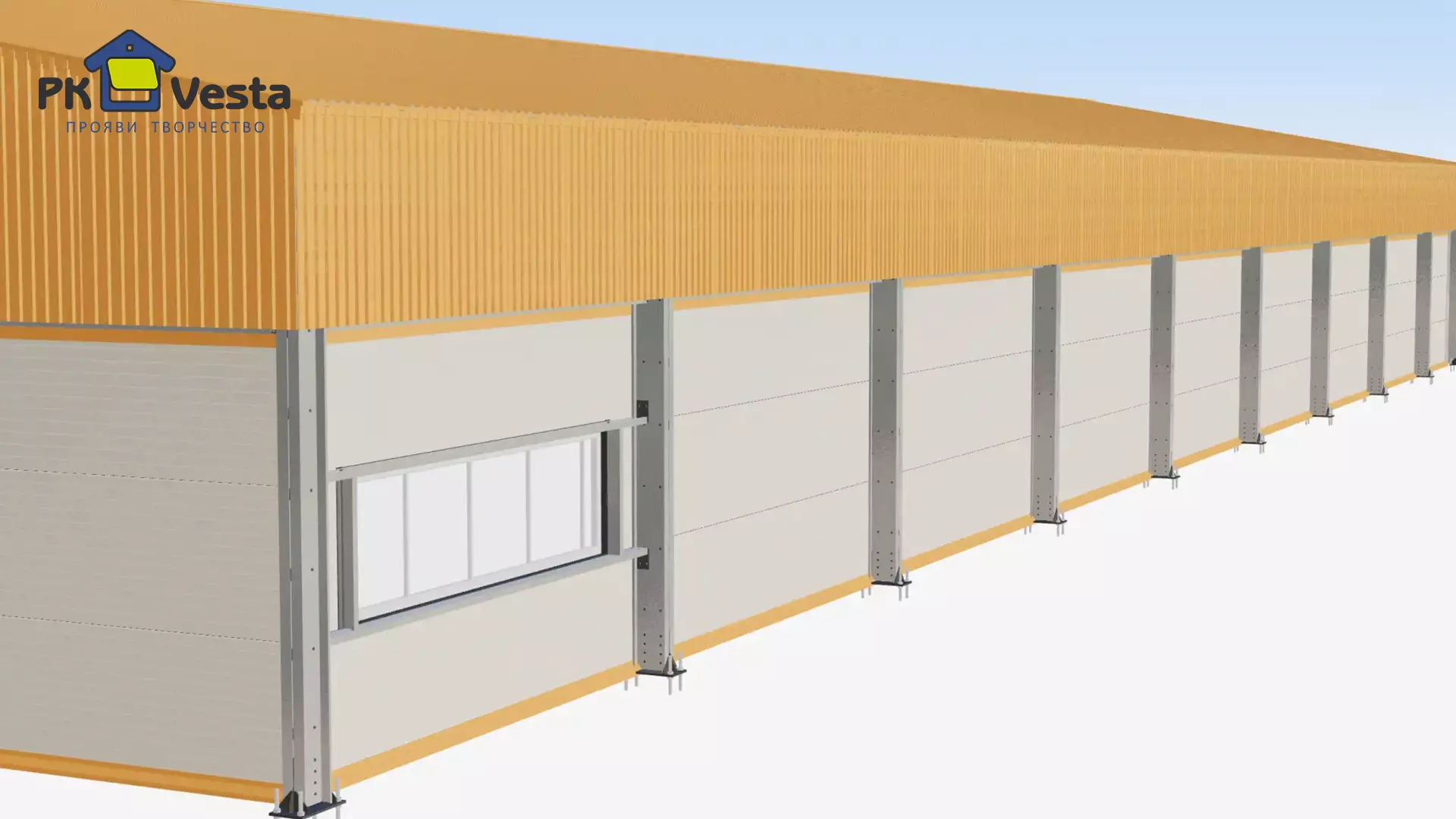 PK VESTA announces an order for a pre-engineered school, gym and cafeteria 21W x 56L x 3.5H (1 174 sq.m.), made out of Light Steel Framing in Gurzuf, Crimea, Russia