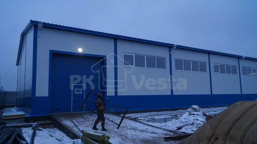 PK VESTA announces the assembly completion of a fast-erecting steel warehouse for storage of Chinese spare auto parts 15W х 42L х 7H in Chekhov, Russia