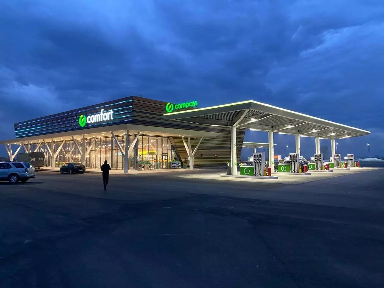 PK Vesta plant announces the order of a pre-fabricated gas station and a mini-market 24x50x5 in Dagestanskie Ogni, Russia