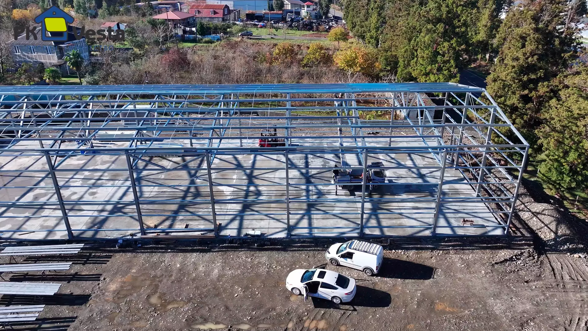 PK VESTA announces the completion of pre-engineered warehouse 18W x 54L x 6H (972 sq.m.) fully made out of light gauge steel framing, for a local farmer in Batumi, Georgia