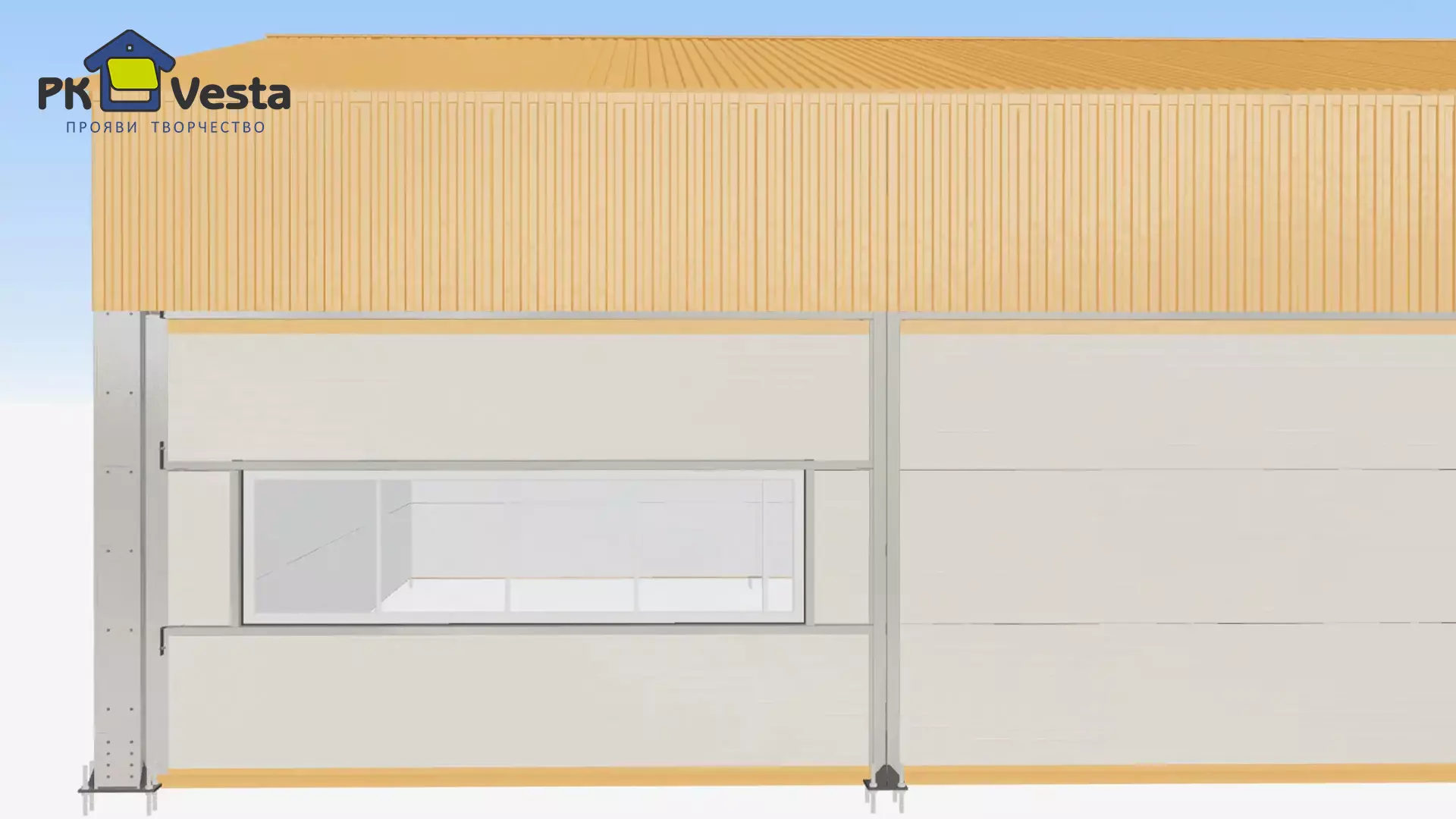PK VESTA announces an order for a pre-engineered school, gym and cafeteria 21W x 56L x 3.5H (1 174 sq.m.), made out of Light Steel Framing in Gurzuf, Crimea, Russia