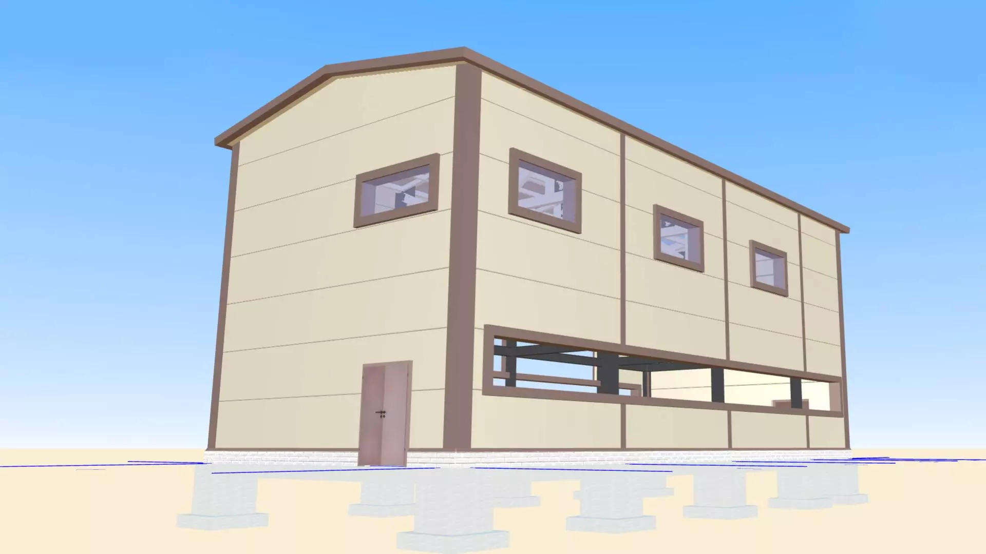 The PK Vesta plant announces an order for a pre-engineered workshop 8W x 18L for the production of ceiling systems in Pushkino, Russia