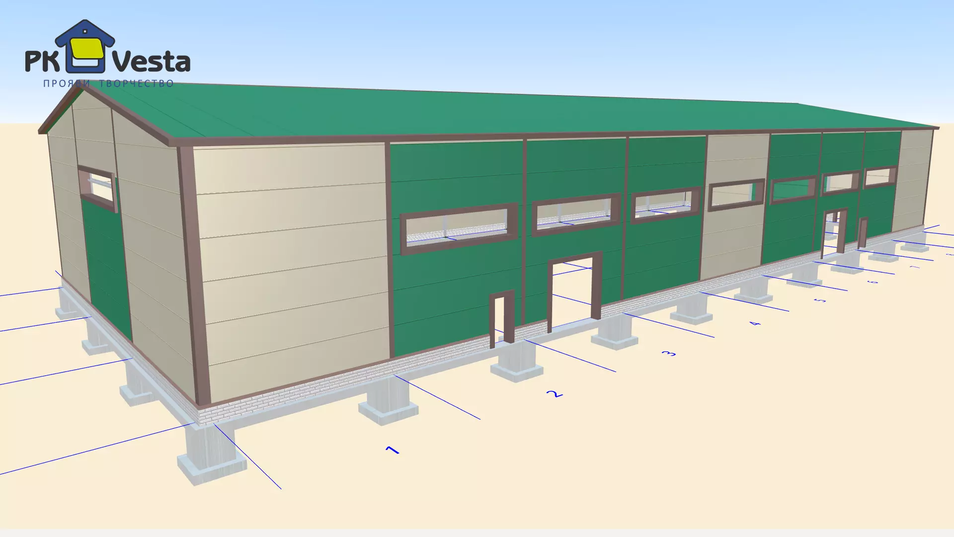 PK Vesta announces an order for a pre-engineered steel warehouse measuring 21W x 54L x 6H made out of LSGF in Astana, Kazakhstan