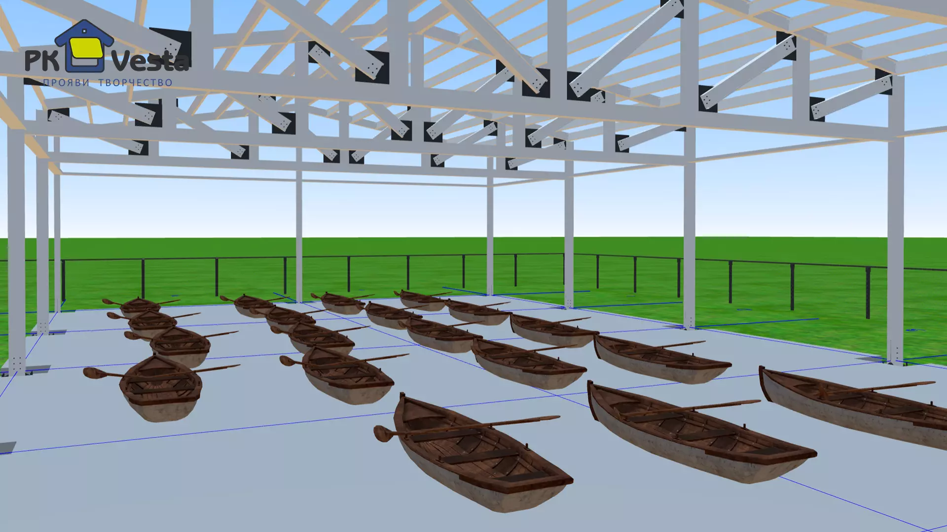 PK VESTA announces an order for a pre-engineered hangar 16W x 26L x 4.7H made out of LSGF in Balashikha, Russia