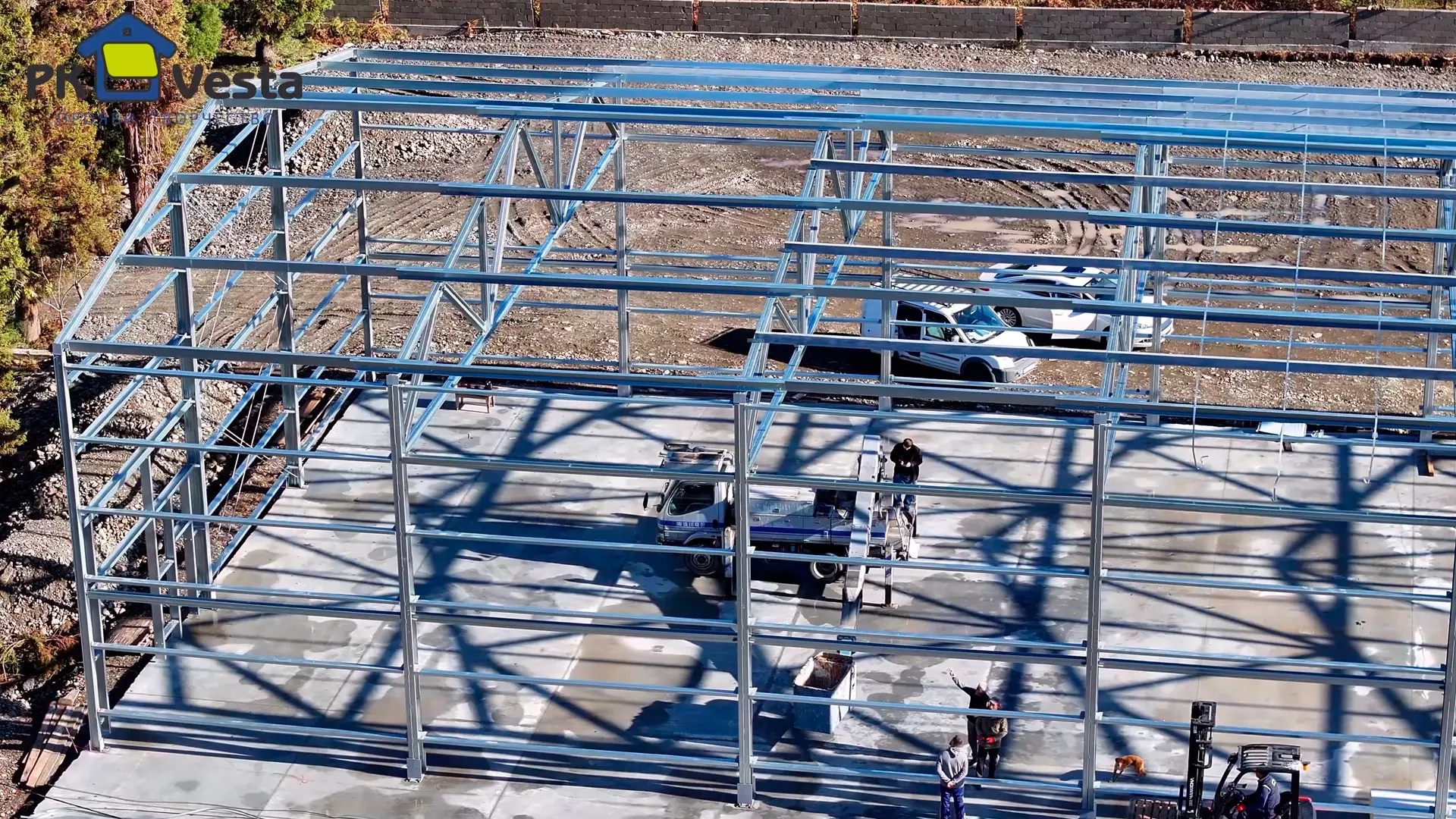 PK VESTA announces the completion of pre-engineered warehouse 18W x 54L x 6H (972 sq.m.) fully made out of light gauge steel framing, for a local farmer in Batumi, Georgia