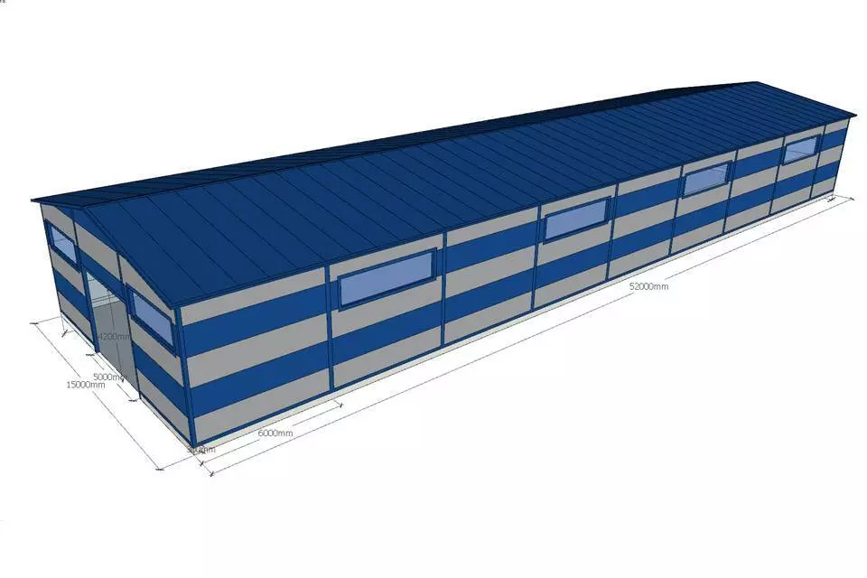 PK Vesta plant announces the order of a pre-fabricated warehouse 15W x 52L x 6H for storage of HDPE products in Domodedovo, Russia