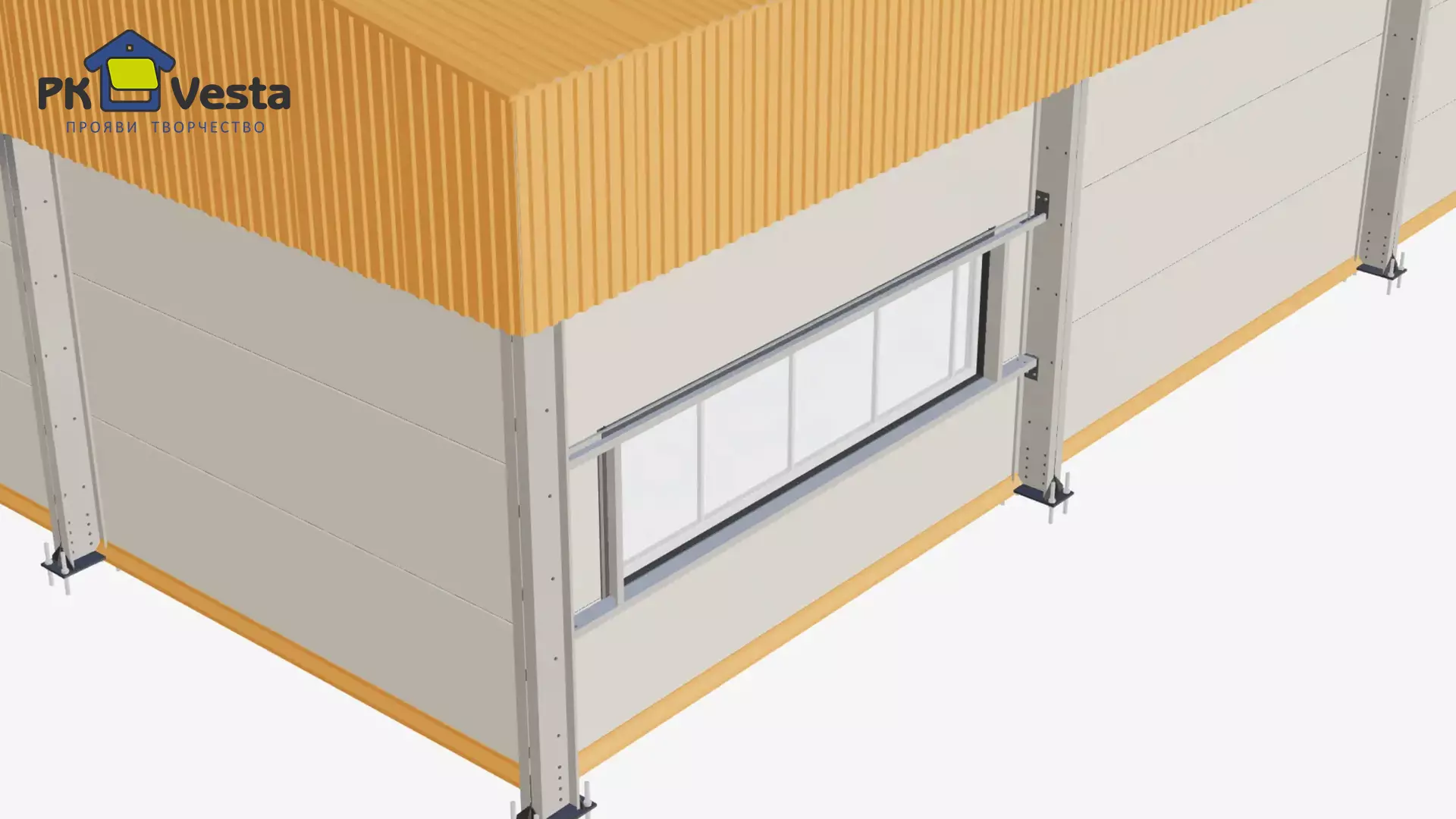 PK VESTA announces an order for a pre-engineered school, gym and cafeteria 21W x 56L x 3.5H (1 174 sq.m.), made out of Light Steel Framing in Gurzuf, Crimea, Russia