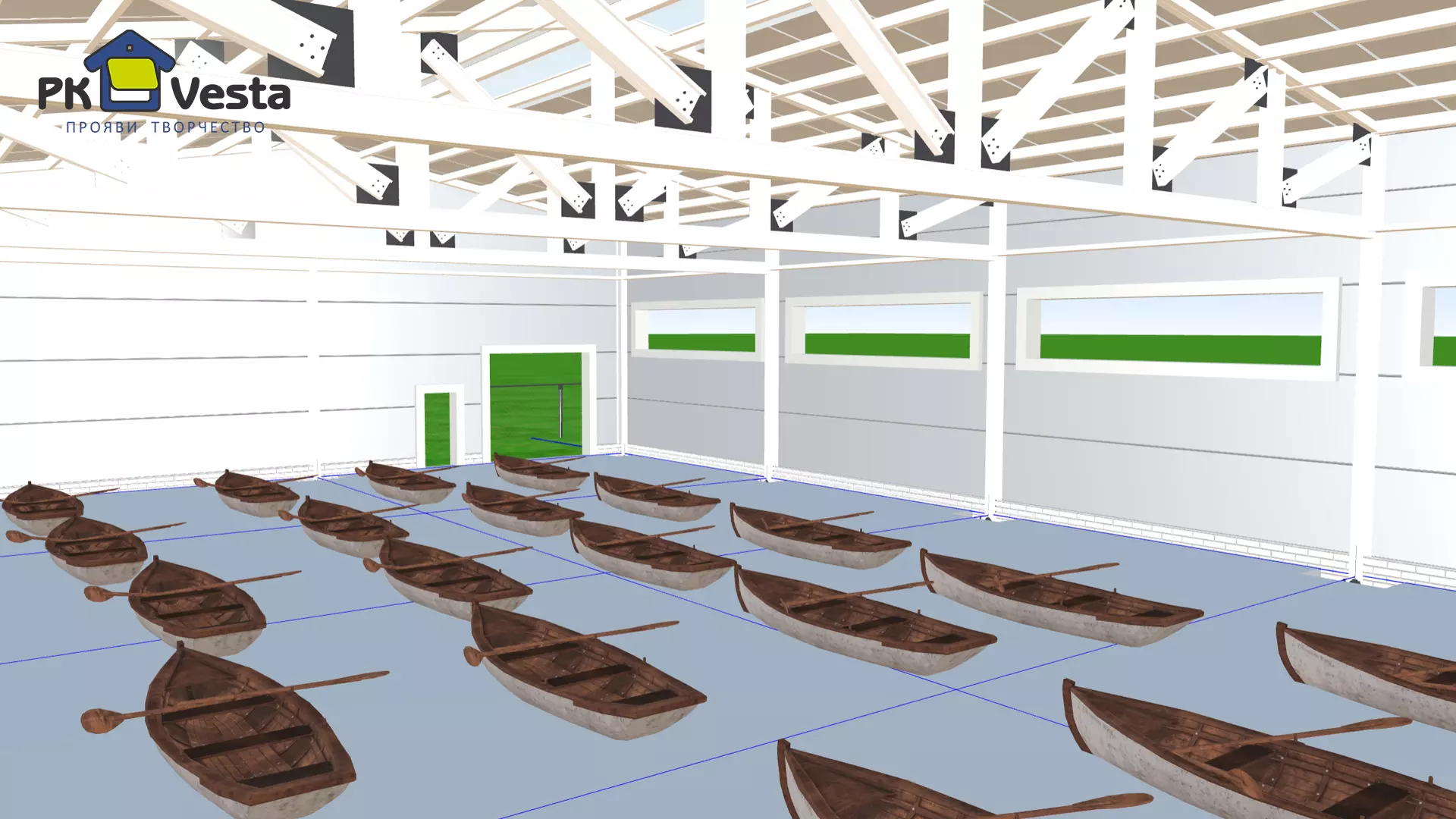 PK VESTA announces an order for a pre-engineered hangar 16W x 26L x 4.7H made out of LSGF in Balashikha, Russia