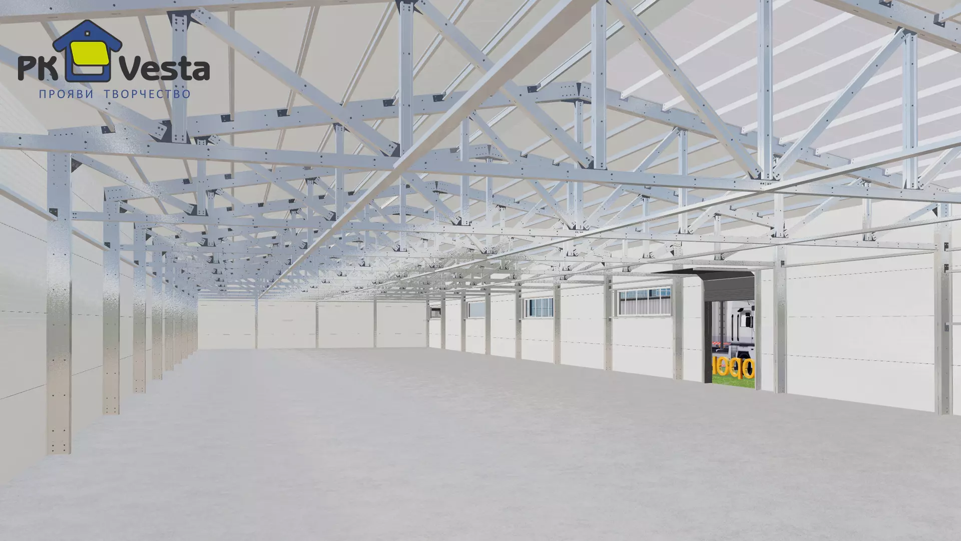 PK Vesta announces an order for a pre-engineered warehouse 20W x 74L x 4.3H made out of LSGF for storing food products in Lugansk, Russia