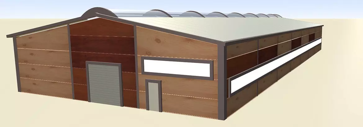 108. Pre-engineered roof extension for a local warehouse in Moscow, Russia