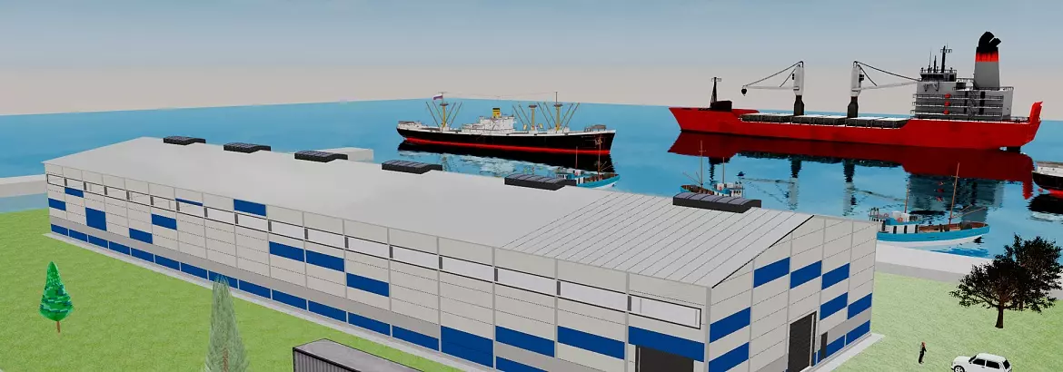 196.   Pre-engineered workshop 28W x 102L x 7.2H for the production of sandwich panels in the village of Kushchevskaya, Russia