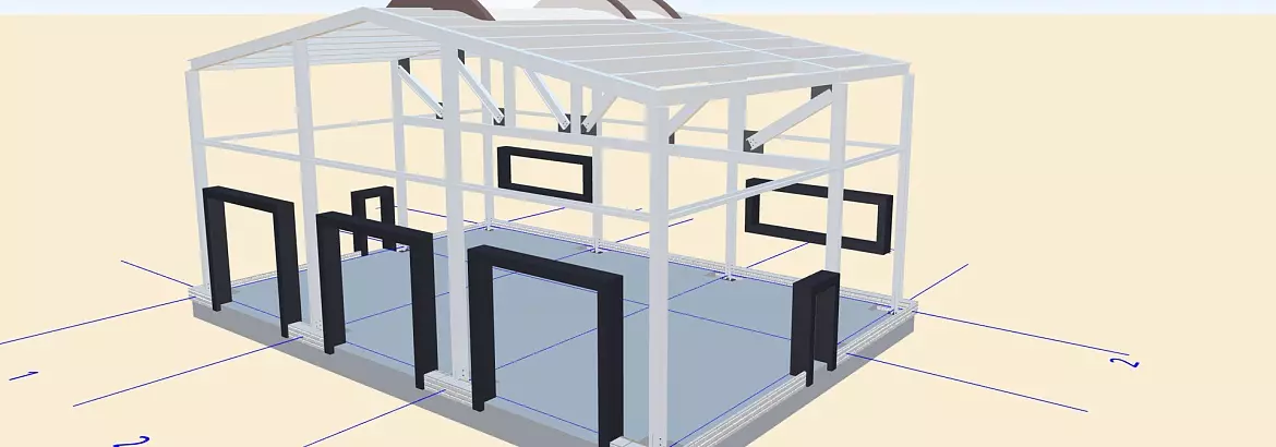 212.  Pre-engineered auto repair shop (14W x 9.5L x 4H) made out of LSGF in Suvorov, Russia