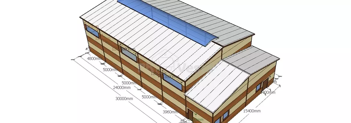 117. Pre-engineered sports hall 15 x 30 x 7.2 in Simferopol, Crimea, Russia