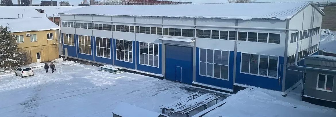 169. Pre-engineered workshop 15.5W x 44L x 8H with a 5.2t beam crane for maintenance and repair of gas equipment in Magnitogorsk, Russia