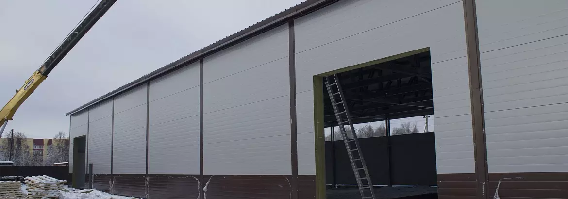 71. Prefabricated workshop for the production of corrugated packaging 18х42х6 in Chekhov, Russia