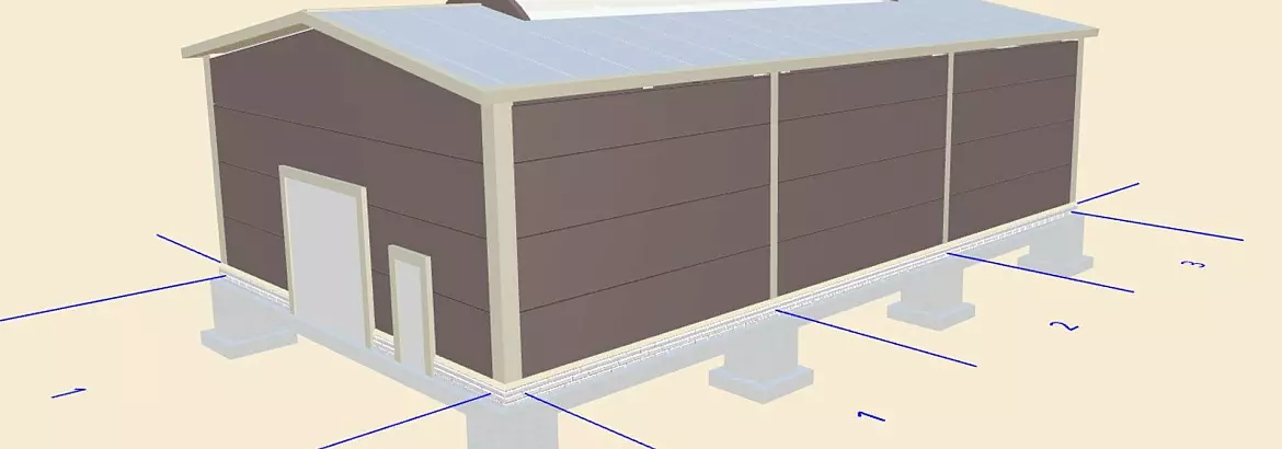 154. Pre-fabricated hangar 10 x 18 x 6 for storing boats and household equipment in Podolsk, Moscow region, Russia