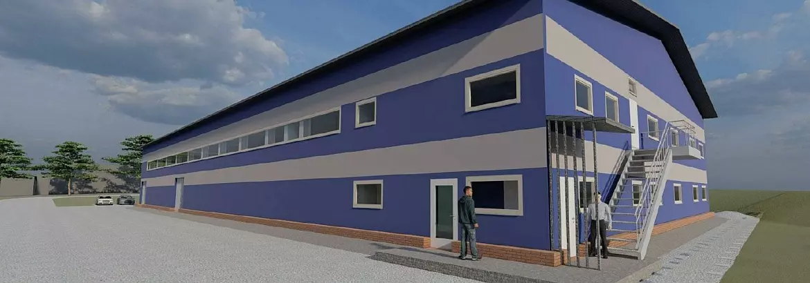 164. Prefabricated warehouse 24x52x6 for storage of auto parts and electric motors in Ulyanovsk, Russia