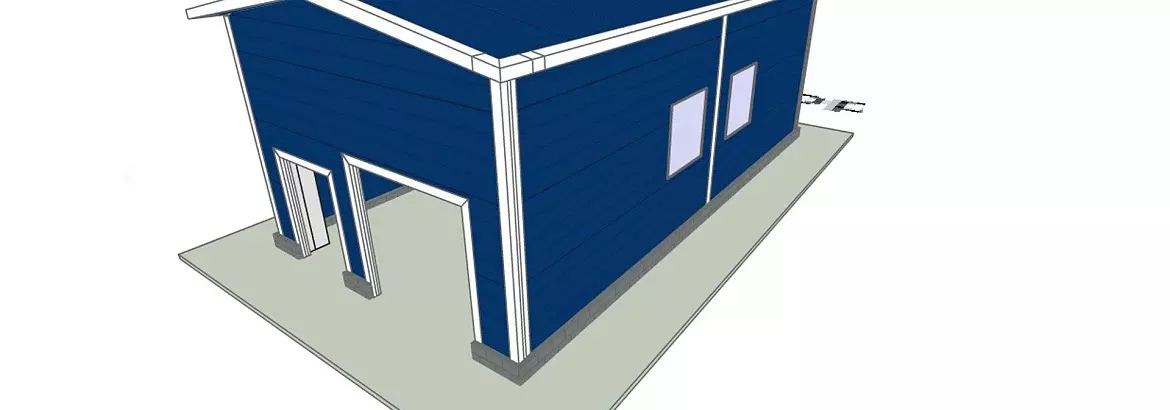 104. Prefabricated steel gas boiler house 10 x 12 x 4.5 in Nizhny Novgorod, Russia