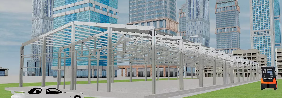 193. Pre-engineered warehouse 20W x 74L x 4.3H for storing food products in Lugansk, Russia