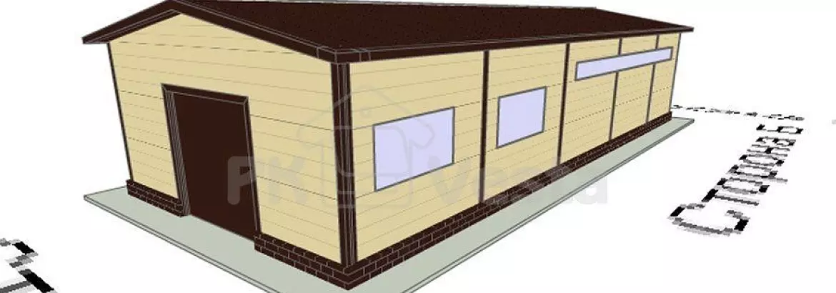 87. Prefabricated chicken farm 8 x 24 x 4 in Ruza, Russia