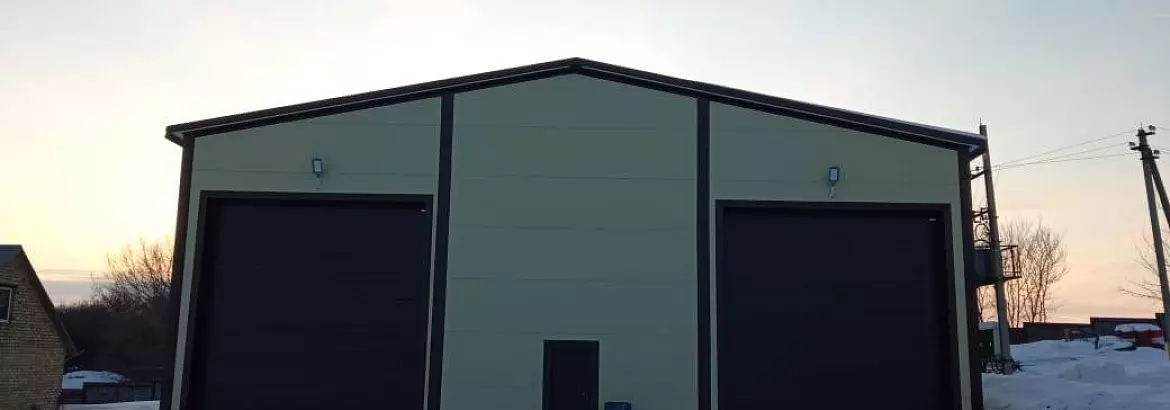 144. Pre-engineered auto repair shop 18x18x5.5 for the repair of agricultural equipment in Novomoskovsk, Russia