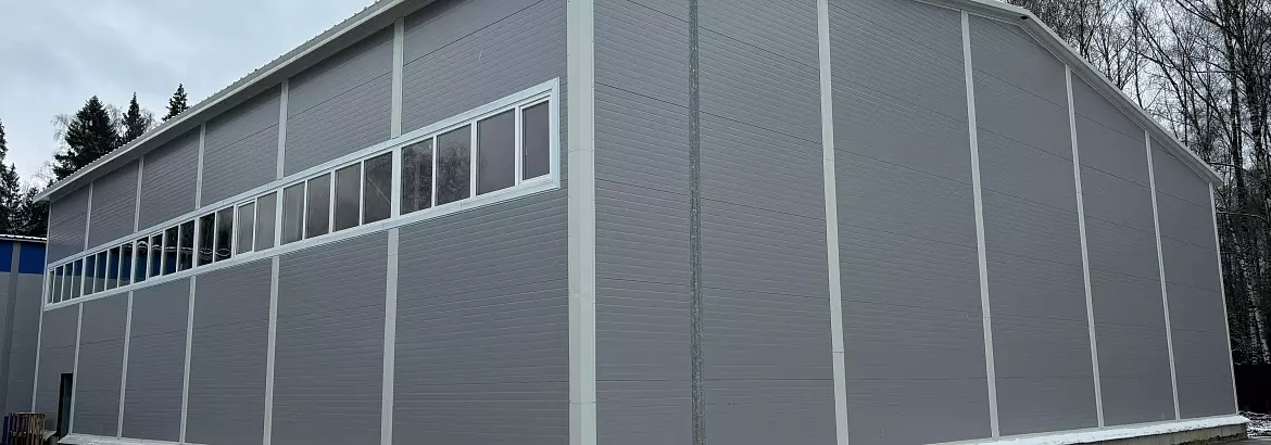 163. Pre-engineered workshop and warehouse 24x24x6 for the manufacture of corrugated packaging in Fryazino, Russia