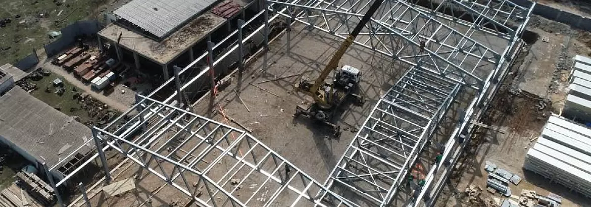 130. Pre-engineered supermarket and warehouse 30x60x6 in Makhachkala, Russia