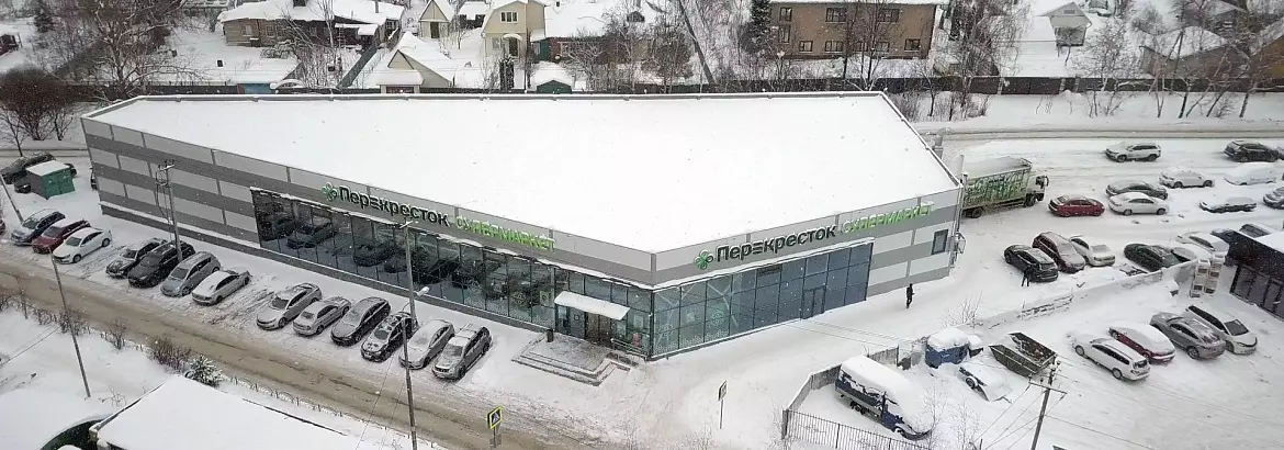 88. Prefabricated food supermarket "Pyaterochka" in Pushkino, Russia