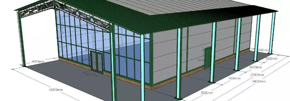 133. Pre-fabricated supermarket 18х24х6 in Mogilev, Belarus